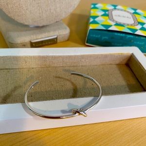 Stella and Dot Simple knot cuff - silver